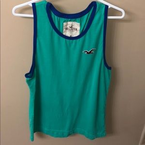 Hollister teal tank top